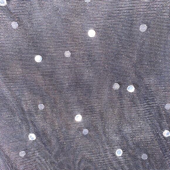 Heron Preston High Neck Rhinestone Mesh Leather Wool Mini Dress Size Small - Picture 10 of 10